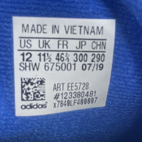Adidas Handball Spezial Mens Blue White Size 12 Low Top Shoes Sneakers EE5728 - Picture 8 of 9